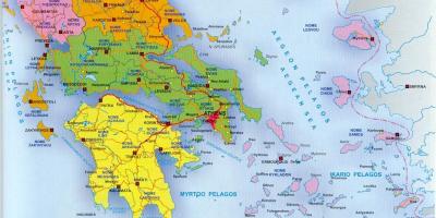 نقشه از یونان و جزایر یونانی
