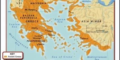 نقشه باستانی یونان